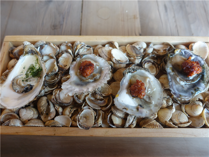 oysters with chorizo